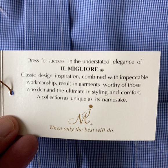ILMIGLIORE wrinkle resistant MENS button down dress shirt new - Picture 5 of 8